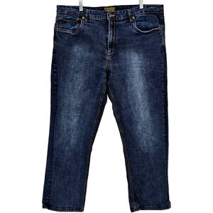 Urban Star Jeans Men's Dark Wash Denim Straight Leg Vintage Road Runner 42x30